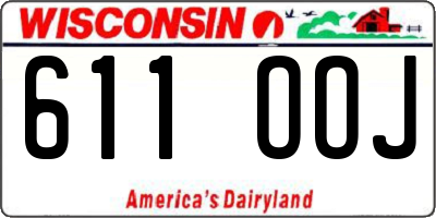 WI license plate 611OOJ