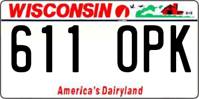 WI license plate 611OPK
