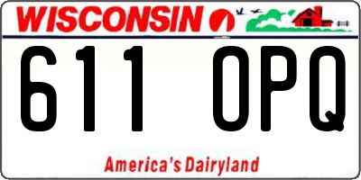 WI license plate 611OPQ