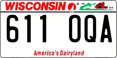 WI license plate 611OQA