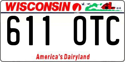 WI license plate 611OTC