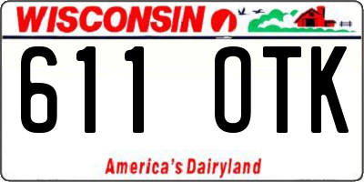 WI license plate 611OTK