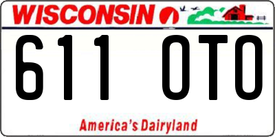 WI license plate 611OTO
