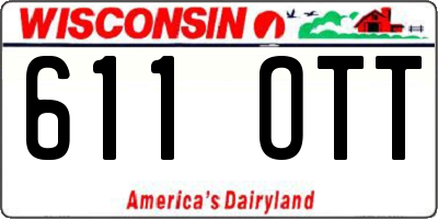 WI license plate 611OTT