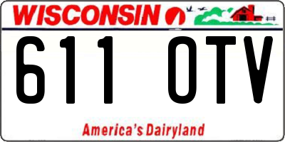 WI license plate 611OTV