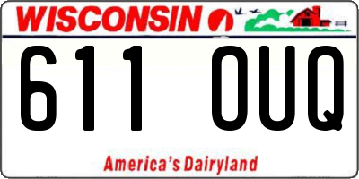 WI license plate 611OUQ
