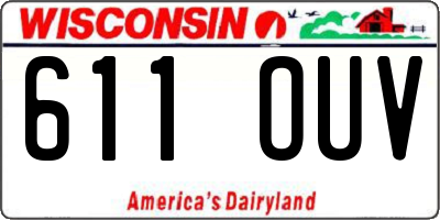 WI license plate 611OUV