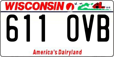WI license plate 611OVB