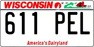WI license plate 611PEL
