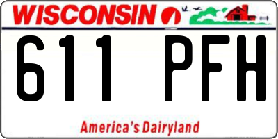 WI license plate 611PFH