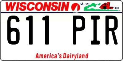 WI license plate 611PIR