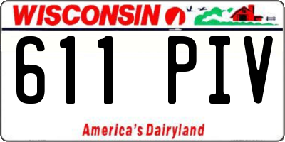 WI license plate 611PIV