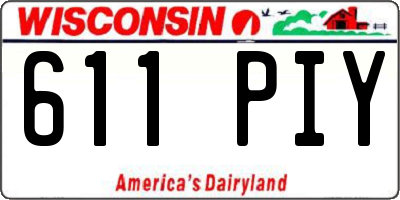 WI license plate 611PIY