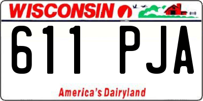 WI license plate 611PJA
