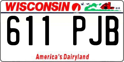 WI license plate 611PJB
