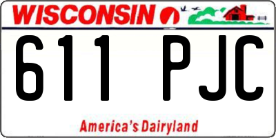 WI license plate 611PJC