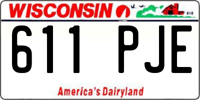 WI license plate 611PJE