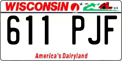 WI license plate 611PJF