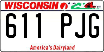 WI license plate 611PJG