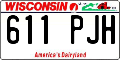 WI license plate 611PJH