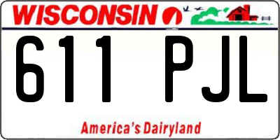 WI license plate 611PJL