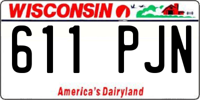 WI license plate 611PJN