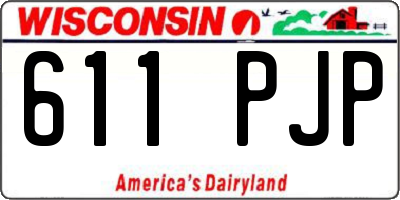 WI license plate 611PJP
