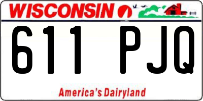 WI license plate 611PJQ