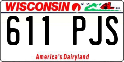 WI license plate 611PJS