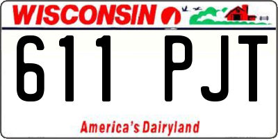 WI license plate 611PJT