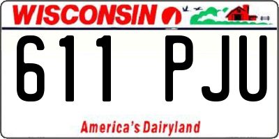 WI license plate 611PJU