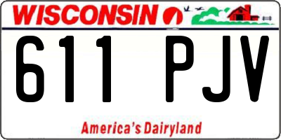 WI license plate 611PJV