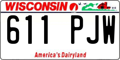 WI license plate 611PJW