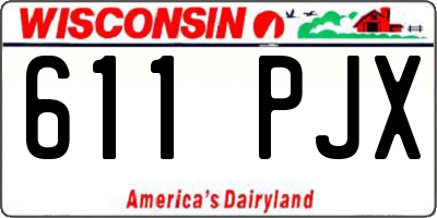 WI license plate 611PJX