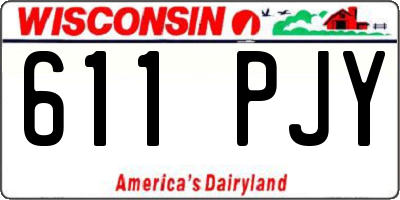WI license plate 611PJY