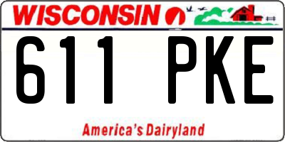 WI license plate 611PKE