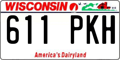 WI license plate 611PKH