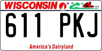 WI license plate 611PKJ