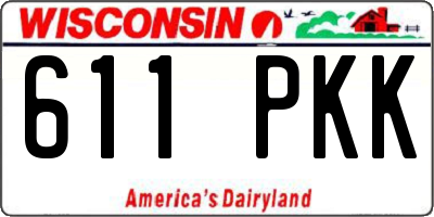 WI license plate 611PKK