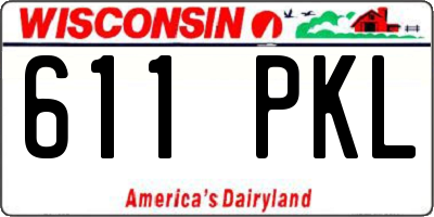 WI license plate 611PKL