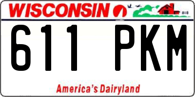 WI license plate 611PKM