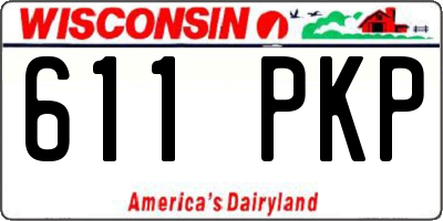 WI license plate 611PKP