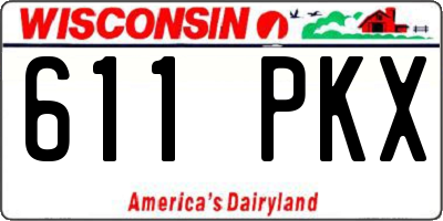 WI license plate 611PKX