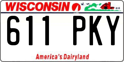 WI license plate 611PKY
