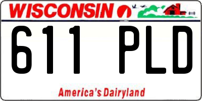 WI license plate 611PLD