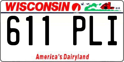 WI license plate 611PLI