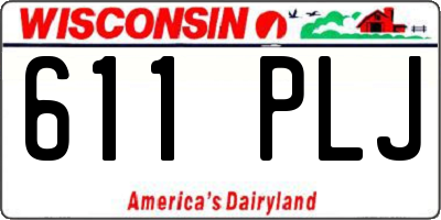 WI license plate 611PLJ