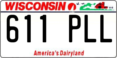 WI license plate 611PLL