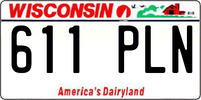 WI license plate 611PLN