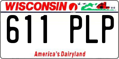WI license plate 611PLP